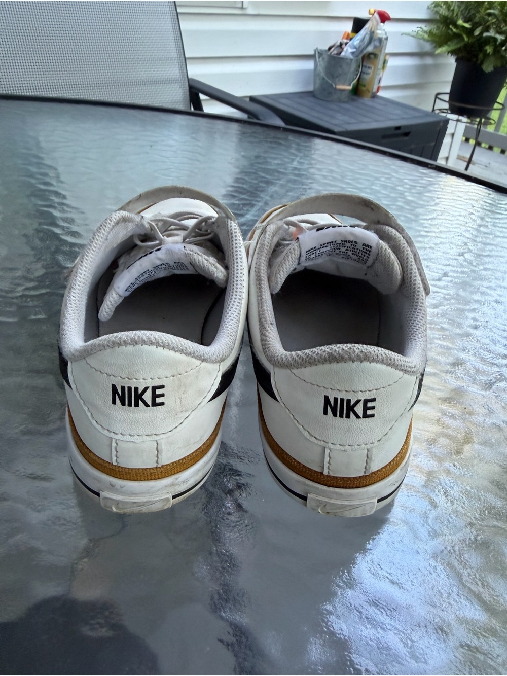 Nike Kids White and Brown Low-Top Sneakers - Picture 3 of 5